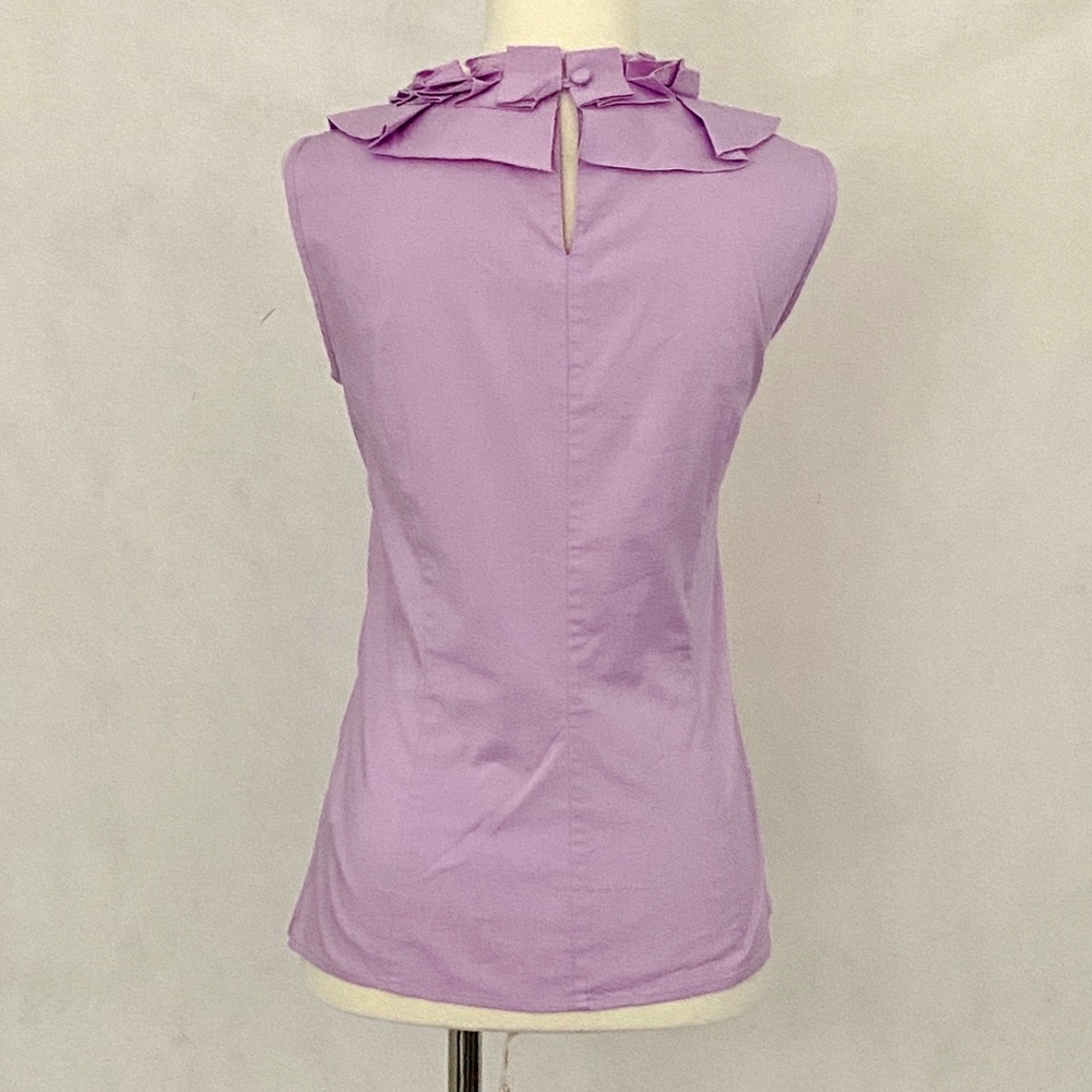 Brooks Brothers “346” Sleeveless Ruffle Collar Top - Picture 6 of 12